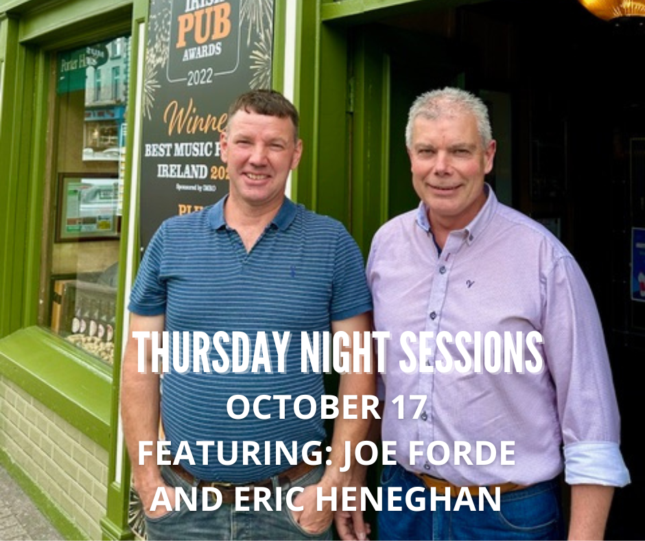 Joe Forde and Eric Heneghan with Thursday Night Sessions written over the image